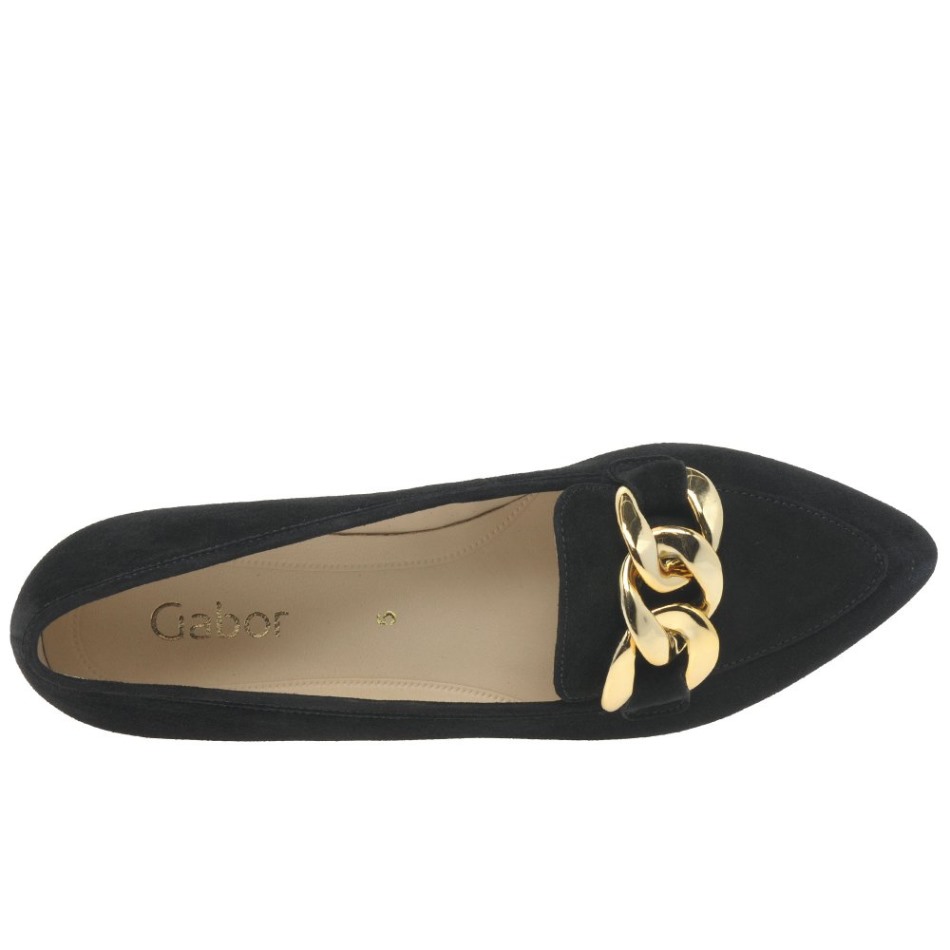 Carol Dames Chaussures Gabor | Daim Noir Exclusif